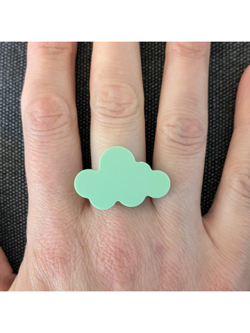 bague poétique en acrylique mat