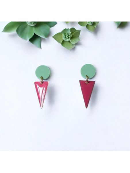 Boucle d'oreille colorée