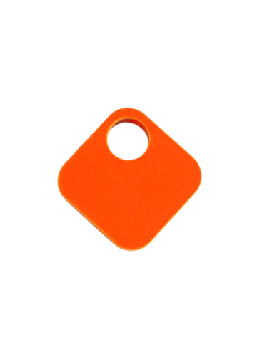 Petit carré pampille en acrylique orange