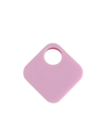 Petit carré pampille en acrylique rose pastel