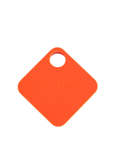 Grand carré pampille en acrylique orange