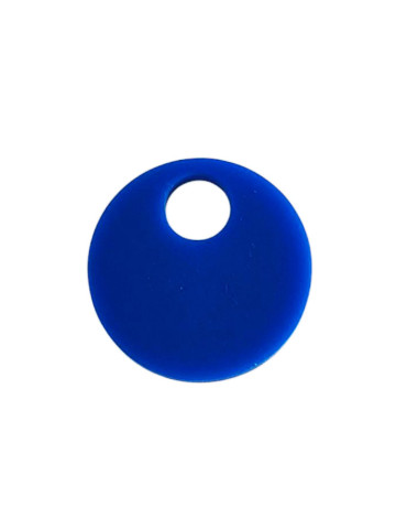 Moyen rond pampille en acrylique bleu marine