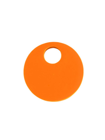 Moyen rond pampille en acrylique orange