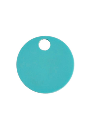 Grand rond pampille en acrylique turquoise