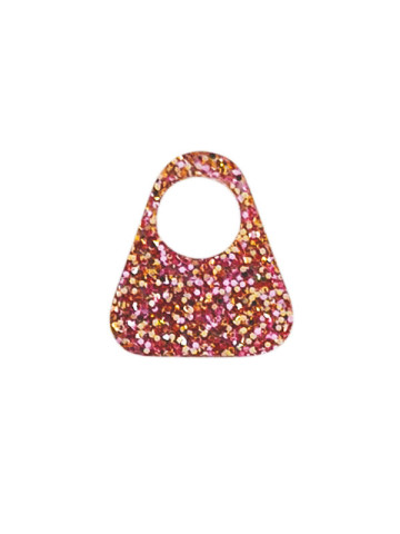 Petit triangle pampille en acrylique cuivre pailleté