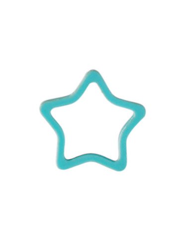 Pampille en forme d'étoile en acrylique turquoise