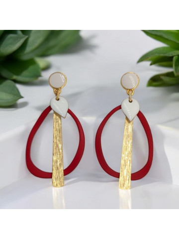 Boucles d'oreilles rouges